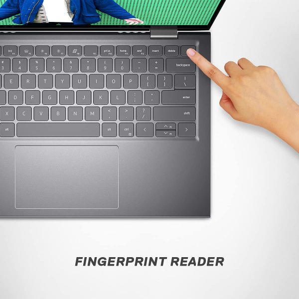 Dell 14 (2021) i7-1165G7 2in1 Touch Screen Laptop, 16Gb RAM, 512Gb SSD, 14” (35.56 cms) FHD Display, Win 10 , Backlit KB + FPR + Active Pen, Silver Metal Color (Inspiron 5410, D560469WIN9S) - Image 4