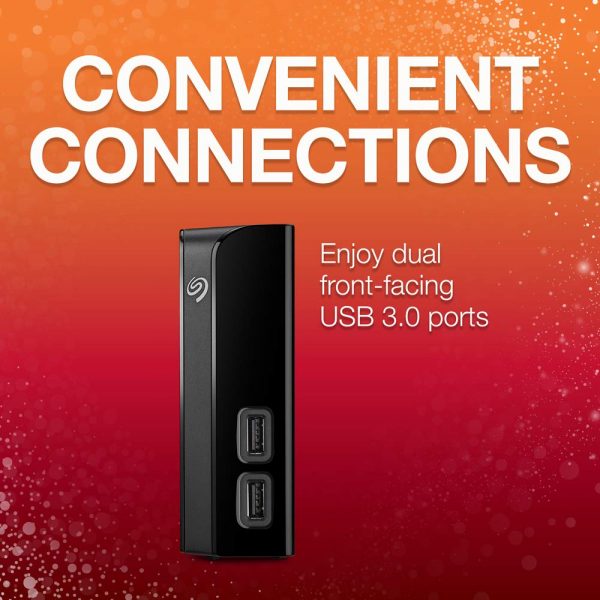 Seagate Backup Plus Hub 8 TB External HDD - USB 3.0 for Windows and Mac, 3 yr Data Recovery Services, Desktop Hard Drive with 2 USB Ports (STEL8000300) - Image 3