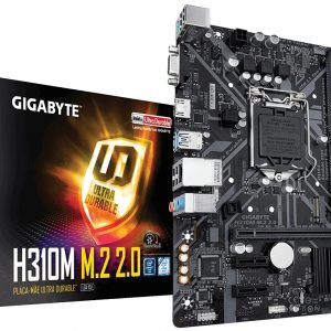 GIGABYTE H310M M.2 2.0 Ultra Durable Motherboard with 8118 Gaming LAN, PCIe Gen2 x2 M.2, HDMI 1.4, D-Sub Ports for Multiple Display