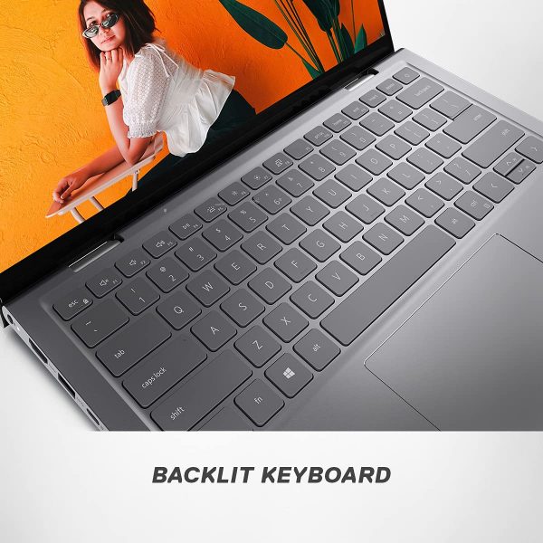 Dell 14 (2021) i7-1165G7 2in1 Touch Screen Laptop, 16Gb RAM, 512Gb SSD, 14” (35.56 cms) FHD Display, Win 10 , Backlit KB + FPR + Active Pen, Silver Metal Color (Inspiron 5410, D560469WIN9S) - Image 7