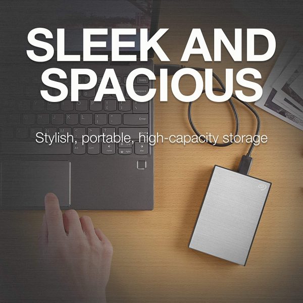 Seagate One Touch 2TB External Hard Drive HDD – Silver USB 3.0 for PC Laptop and Mac - Image 2