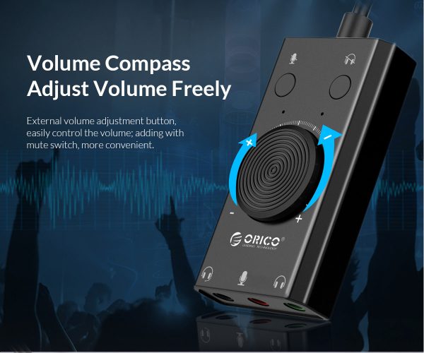 ORICO Driver Free USB External Sound Card with 2 Headset Port + 1 Microphone Port (SC2) - Image 7