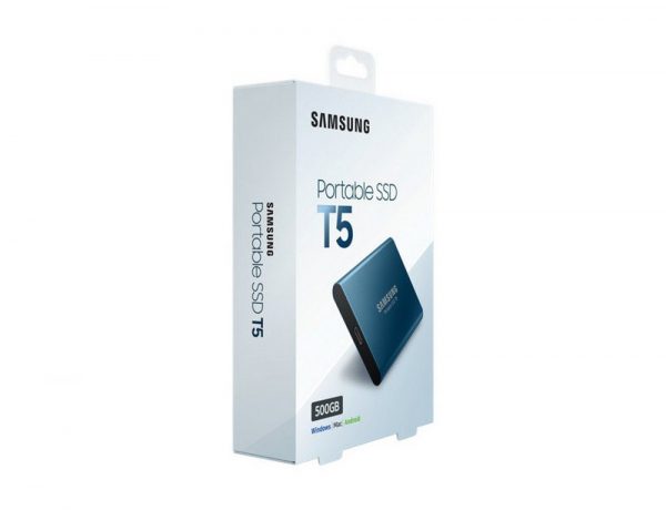 Samsung T5 500GB Up to 540MB/s USB 3.1 Gen 2 (10Gbps, Type-C) External Solid State Drive (Portable SSD) Alluring Blue (MU-PA500B) - Image 7