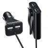 Zoook Roadster 4 Port Hi-Speed USB Car Charger & Extension Hub with 6 Feet (1.8 Meter) Cable & Back Seat Clip - Image 6