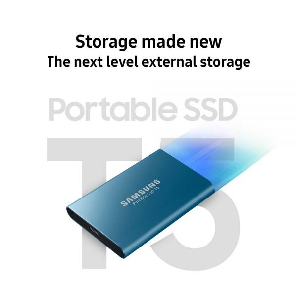 Samsung T5 1TB Up to 540MB/s USB 3.1 Gen 2 (10Gbps, Type-C) External Solid State Drive (Portable SSD) Deep Black (MU-PA1T0B) - Image 2