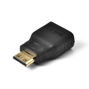 Mini HDMI Male to HDMI Female Adapter Converter Plug (Black)