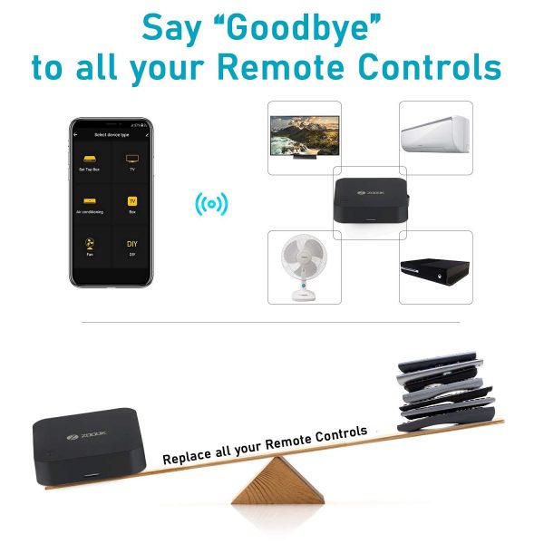 Zoook Clicker WiFi Smart Home Universal Remote with Amazon Alexa | Remote for Air Conditioner | TV | DTH |Home Theatre (Black) - Image 4