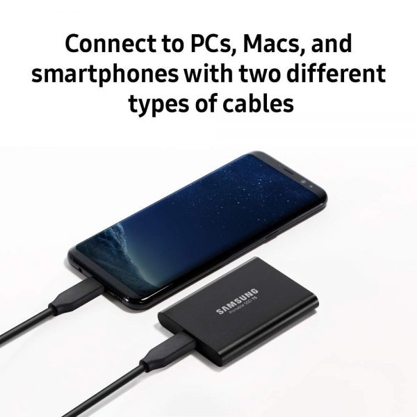 Samsung T5 1TB Up to 540MB/s USB 3.1 Gen 2 (10Gbps, Type-C) External Solid State Drive (Portable SSD) Deep Black (MU-PA1T0B) - Image 7
