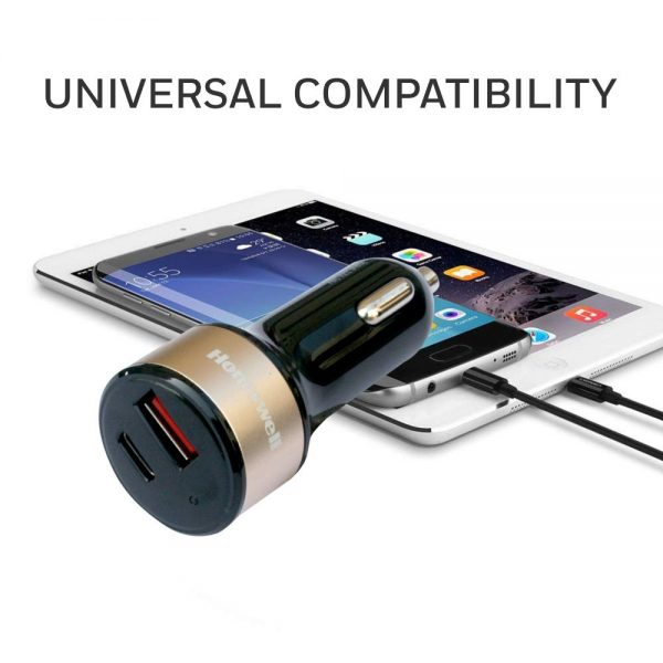 Honeywell Micro CLA 32W PD Smart Car Charger (Gold) - Image 2