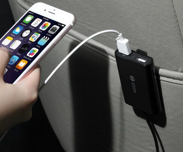 Zoook Roadster 4 Port Hi-Speed USB Car Charger & Extension Hub with 6 Feet (1.8 Meter) Cable & Back Seat Clip - Image 4