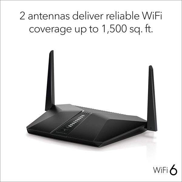 NETGEAR Nighthawk AX4 4-Stream WiFi 6 Router (RAX40) - AX3000 Wireless Speed (up to 3Gbps) | Coverage for Small-to-Medium Homes | 4 x 1G Ethernet and 1 x 3.0 USB Ports - Image 3