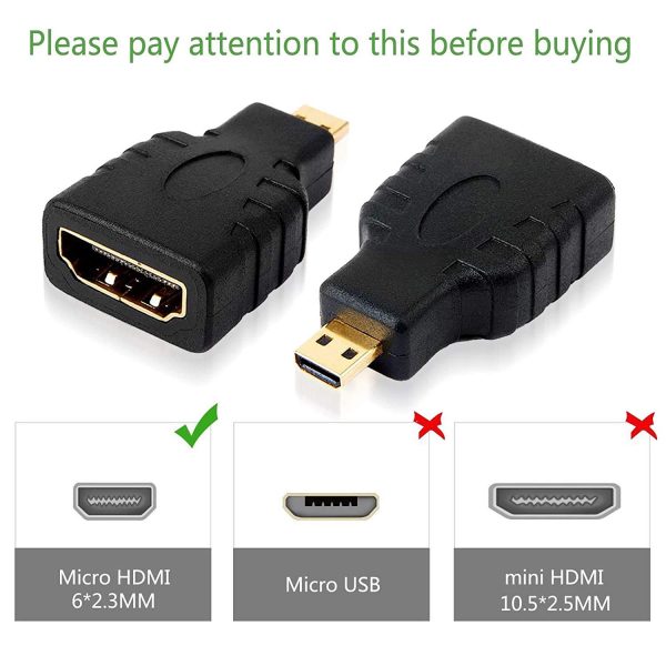 Micro HDMI Adapter, HDMI Female (Type-A) to Micro HDMI Male (Type-D) - Image 4