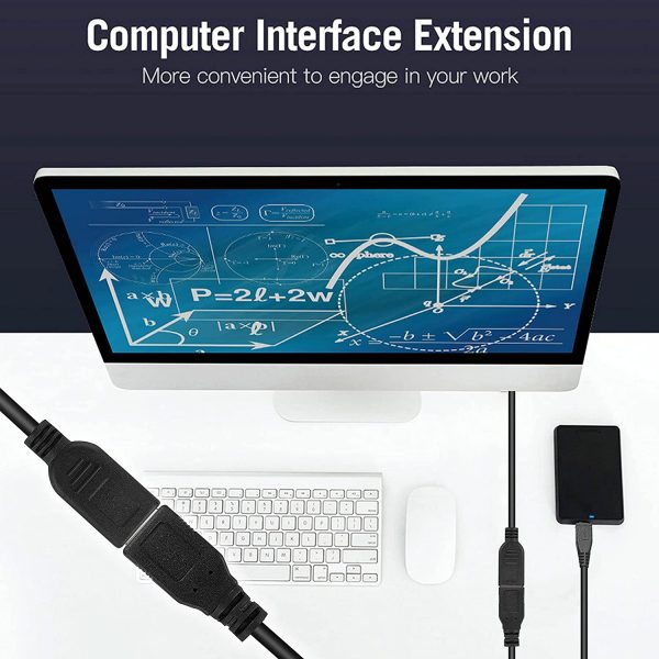 USB 3.0 Male A to Female A Extension Cable Speed 5GBps for Laptop/PC/Printers - 3 meter Black - Image 5