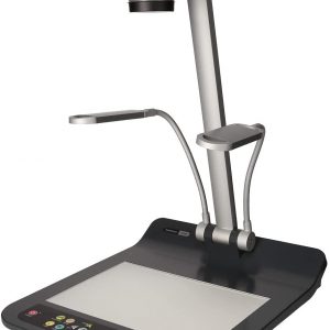 Lumens PS752 Desktop Document Camera, Full HD 1080p output resolution with 30fps, 20 times variable zoom ratio, Built-in microphone, Folds down to a heightoseneck Side Lamps - USB, VGA, and HDMI Ports