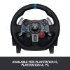Logitech G29 Driving Force Racing Wheel and Floor Pedals, Real Force, Stainless Steel Paddle Shifters, Leather Steering Wheel Cover, Adjustable Floor Pedals, PS5/PS4/PS3/PC/Mac – Black - Image 2