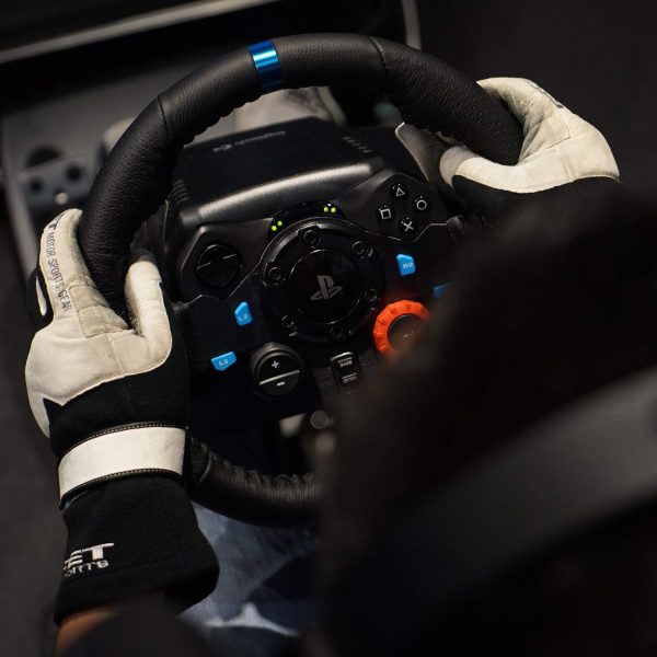 Logitech G29 Driving Force Racing Wheel and Floor Pedals, Real Force, Stainless Steel Paddle Shifters, Leather Steering Wheel Cover, Adjustable Floor Pedals, PS5/PS4/PS3/PC/Mac – Black - Image 4