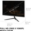 ViewSonic Omni VX2428 24 Inch Gaming Monitor 165hz 0.5ms 1080p IPS with FreeSync Premium, Frameless, HDMI, DisplayPort, Black - Image 2