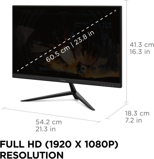 ViewSonic Omni VX2428 24 Inch Gaming Monitor 165hz 0.5ms 1080p IPS with FreeSync Premium, Frameless, HDMI, DisplayPort, Black - Image 2