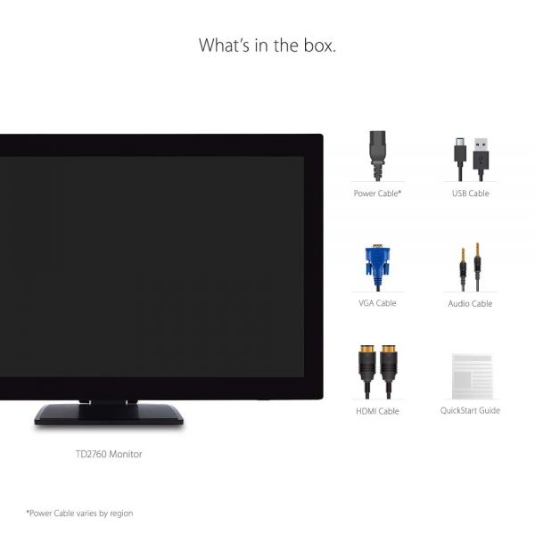 ViewSonic Touch monitor TD2760 27 Inch VA FHD 1080p Monitor, Built-in Speaker 2Wx2, HDMI, DisplayPort, VGA, 1 Year Extended Warranty Upon Registration - Image 3