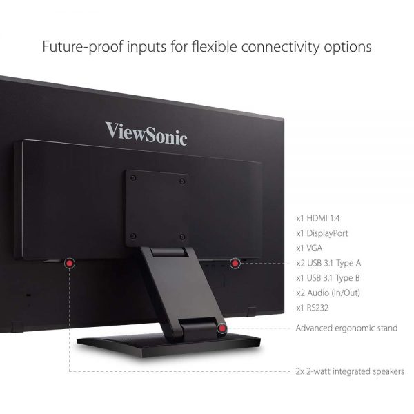ViewSonic Touch monitor TD2760 27 Inch VA FHD 1080p Monitor, Built-in Speaker 2Wx2, HDMI, DisplayPort, VGA, 1 Year Extended Warranty Upon Registration - Image 5
