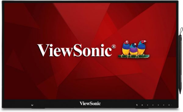 ViewSonic ID2456 24 Inch Touch Display Tablet with Active Stylus, Advanced Ergonomics and USB C for Digital Writing, Graphics Drawing, Remote Teaching, Distance Learning,Black