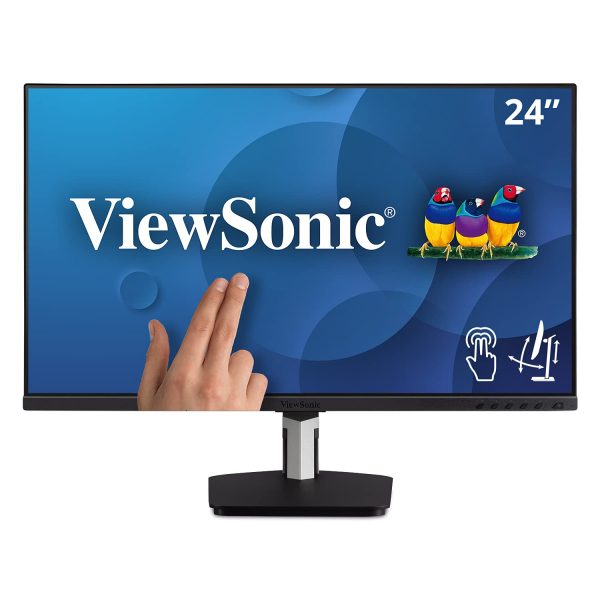 ViewSonic Touch Monitor TD2455 60.45 cm (23.8") FHD (1080) IPS - Projected Capacitive Touch, Advanced Ergonomics, Passive Stylus, Daisey Chain, USB 3.1 (Type A, Type B, Type C), HDMI, DP in & Out