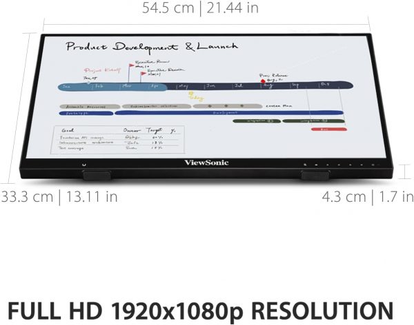 ViewSonic ID2456 24 Inch Touch Display Tablet with Active Stylus, Advanced Ergonomics and USB C for Digital Writing, Graphics Drawing, Remote Teaching, Distance Learning,Black - Image 5