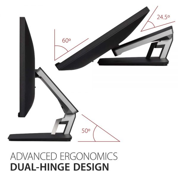 ViewSonic Touch Monitor TD2455 60.45 cm (23.8") FHD (1080) IPS - Projected Capacitive Touch, Advanced Ergonomics, Passive Stylus, Daisey Chain, USB 3.1 (Type A, Type B, Type C), HDMI, DP in & Out - Image 9
