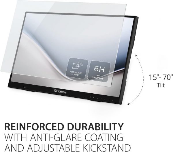 ViewSonic ID2456 24 Inch Touch Display Tablet with Active Stylus, Advanced Ergonomics and USB C for Digital Writing, Graphics Drawing, Remote Teaching, Distance Learning,Black - Image 3