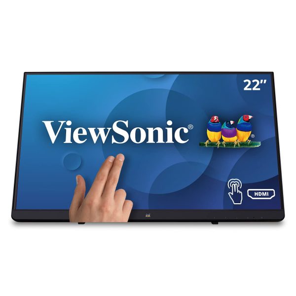 ViewSonic Touch Monitor TD2230 22 Inch IPS FHD 1080p Monitor, Built-in Speaker 3Wx2, HDMI, DisplayPort, VGA, 1 Year Extended Warranty Upon Registration, Black