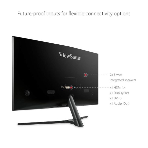 ViewSonic Vx2458-C-Mhd 24 Inch (60.96 Cm) Full Hd Led 1920 X 1080 X1080 Pixels, 1Ms, Curved LCD Gaming Monitor, Hdmi & Dp, Refresh Rate 144Hz, Eye Care, Flicker-Free and Blue Light Filter, Black - Image 7