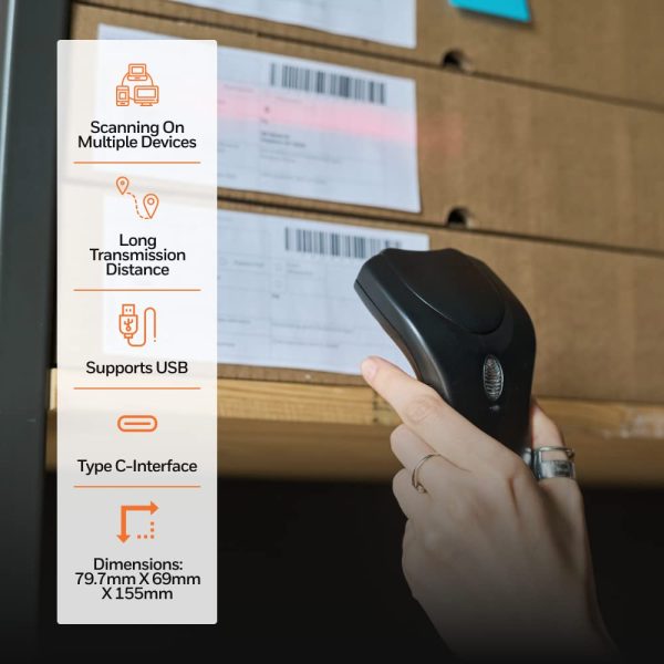 Impact by Honeywell IHS520BT Wireless 2D Barcode Scanner - High Performance, Long-Range Scanning with Storage for up to 8000 barcodes, Compact and Portable Design - Image 6