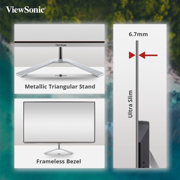 ViewSonic 32-inch 75Hz FHD HDR10 sRGB 104% IPS Monitor with Slim Bezel & Metallic Triangle Sliver Stand, HDMI, DP, Speaker*2, Eye-Care, Flicker Free, & 5Year Warranty Upon Registration - VX3276-MHD-3 - Image 5