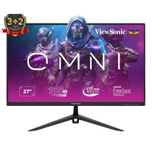 ViewSonic Omni 27 Inch Full HD Fast IPS Gaming Monitor with 0.5 ms,165Hz, HDR10, AMD Free Sync Premium, VESA Adaptive Sync, 104% sRGB,2* Speaker & 5 Year Warranty Upon Registration -VX2728