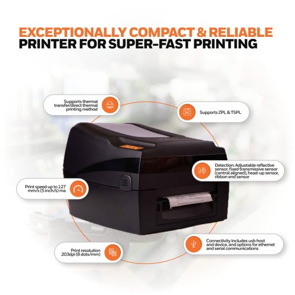 IMPACT BY HONEYWELL IH-2 Desktop Thermal Label Printer - High-Speed Receipt Printing with Multiple Connectivity Options - Image 2
