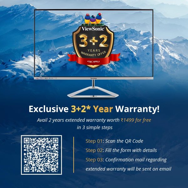 ViewSonic 32-inch 75Hz FHD HDR10 sRGB 104% IPS Monitor with Slim Bezel & Metallic Triangle Sliver Stand, HDMI, DP, Speaker*2, Eye-Care, Flicker Free, & 5Year Warranty Upon Registration - VX3276-MHD-3 - Image 6