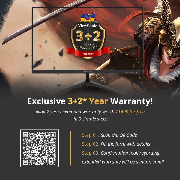 ViewSonic Omni 24-inch Full HD Fast IPS Gaming Monitor with 0.5ms,165Hz, HDR10, AMD FreeSync Premium,VESA Adaptive Sync,Speaker,Hight Adjustable, & 5year Warranty Upon Registration -VX2428J - Image 5