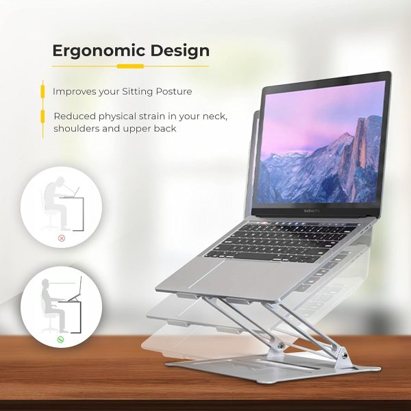 LAPERGO LSE - 444 Aluminum Multi Level Stand Upto 17" Laptop - Image 4