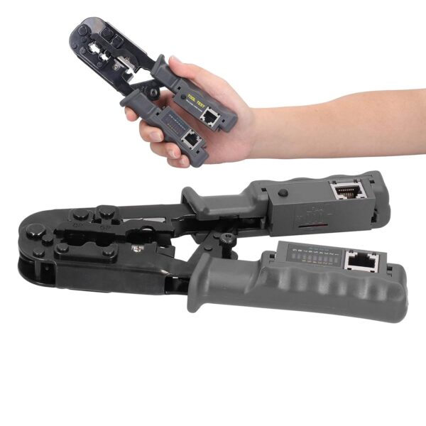 Ubersweet® Network Pliers, Cable Pliers with Tester Cable Cutter for Professional Tool Crimping for Strip and Cut Cables for Crimping Staff - Image 3
