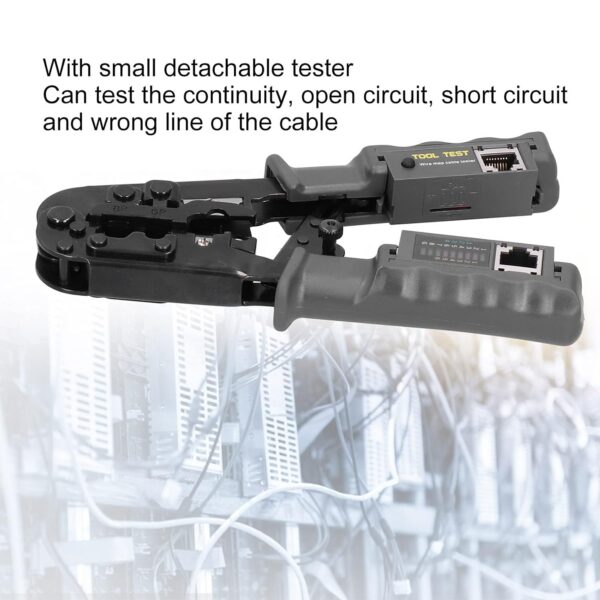 Ubersweet® Network Pliers, Cable Pliers with Tester Cable Cutter for Professional Tool Crimping for Strip and Cut Cables for Crimping Staff - Image 8