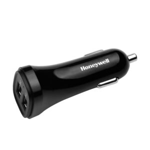 Honeywell Micro CLA 24W Car Charger, 2 X USB A Ports, Fast Charging Dual USB Ports, Compatible with iPhones, Smartphones, Tablets, Smartwatches, Power Banks, Dashcams - Black