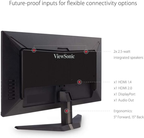 iewSonic VX2758-2KP-MHD 27 Inch WQHD 1440p 144Hz 1ms IPS Gaming Monitor with FreeSync Premium Eye Care HDMI and DisplayPort - Image 9