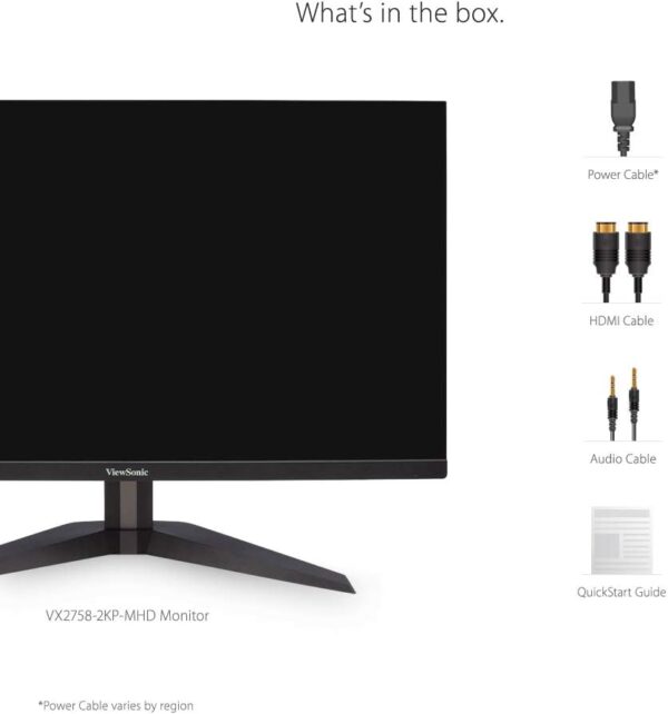 iewSonic VX2758-2KP-MHD 27 Inch WQHD 1440p 144Hz 1ms IPS Gaming Monitor with FreeSync Premium Eye Care HDMI and DisplayPort - Image 7