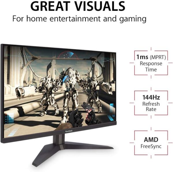 iewSonic VX2758-2KP-MHD 27 Inch WQHD 1440p 144Hz 1ms IPS Gaming Monitor with FreeSync Premium Eye Care HDMI and DisplayPort - Image 11