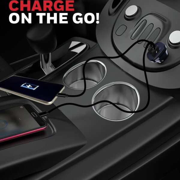 Honeywell Micro CLA 24W Car Charger, 2 X USB A Ports, Fast Charging Dual USB Ports, Compatible with iPhones, Smartphones, Tablets, Smartwatches, Power Banks, Dashcams - Black - Image 4