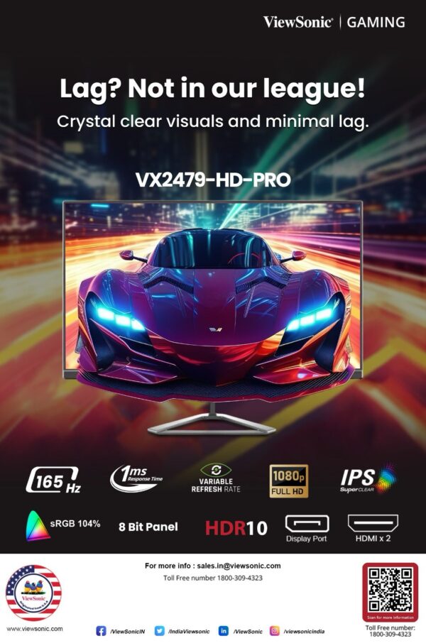 VX2479-HD-PRO 24” 165Hz Gaming Monitor