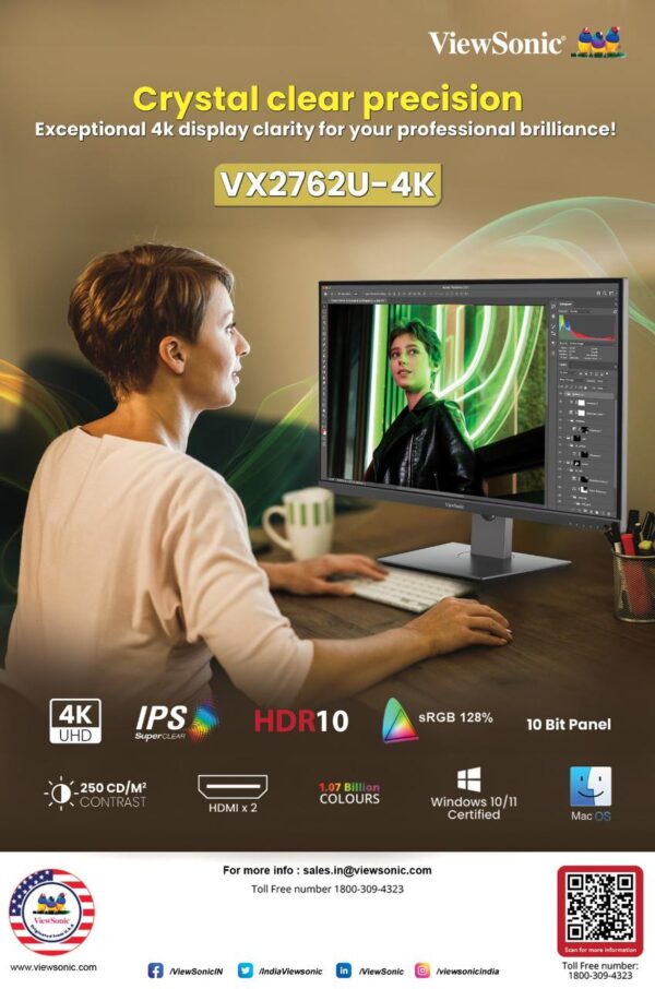 VX2762U-4K 27” 4K Monitor with USB-C