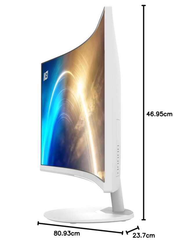 MSI PRO MP341CQW 34-Inch Full HD Computer Monitor - Professional Curved LED Monitor with 100Hz Refresh Rate, Anti-Glare & Anti-Flicker Technology PC Monitor for Desktop, VESA Mount (White) - Image 14