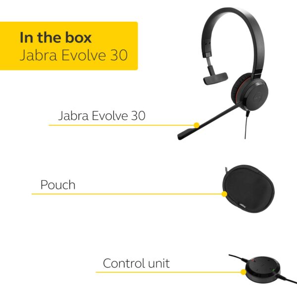 Jabra Evolve 30 II Mono UC - Professional Unified Communicaton Headset - Image 3