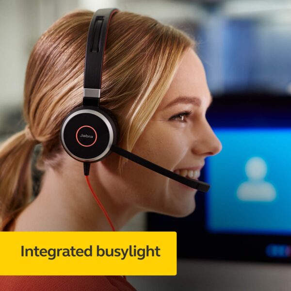 Jabra Evolve 40 UC Wired Over the Ear Headset with Mic (Black) - Image 7